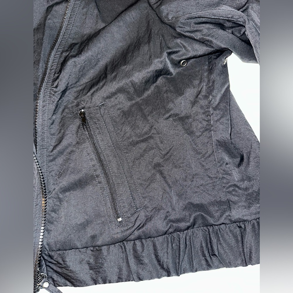 Lane Bryant Black Collared Rain Jacket Women’s Size 22/24 Zip Up Waterproof - Picture 4 of 9